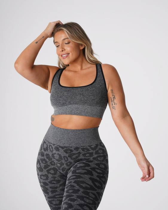 0LFV213 noir moucheté aptitude NVGTN femmes soutien-gorge sans couture léopard éclipse