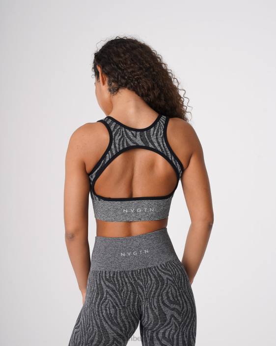 0LFV214 noir moucheté aptitude NVGTN femmes soutien-gorge sans couture zèbre éclipse