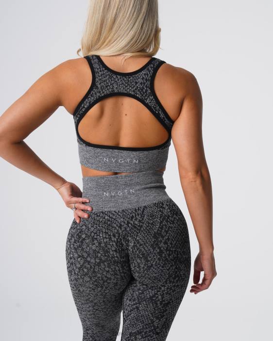 0LFV215 noir moucheté aptitude NVGTN femmes soutien-gorge sans coutures éclipse en peau de serpent