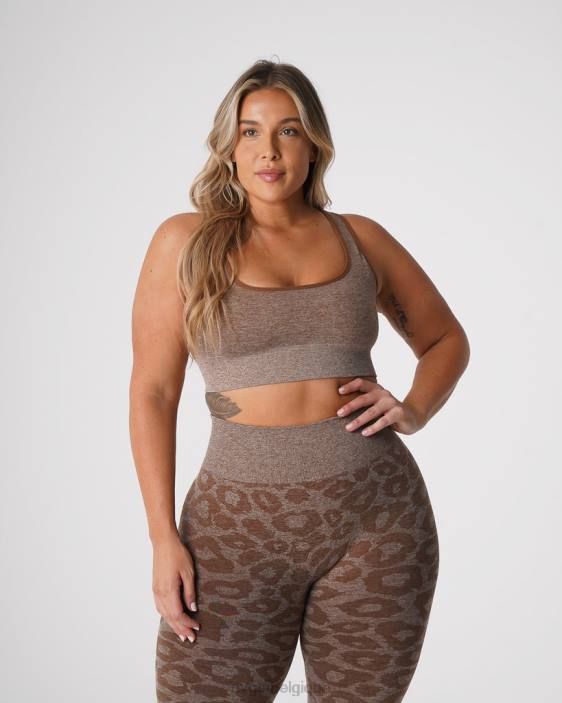 0LFV216 moka aptitude NVGTN femmes soutien-gorge sans couture léopard éclipse
