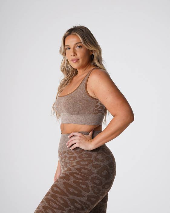 0LFV216 moka aptitude NVGTN femmes soutien-gorge sans couture léopard éclipse