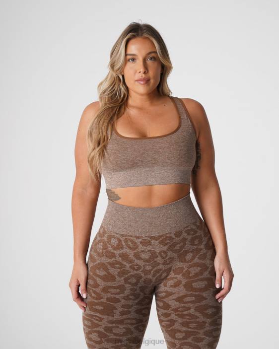 0LFV216 moka aptitude NVGTN femmes soutien-gorge sans couture léopard éclipse
