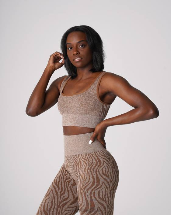 0LFV217 moka aptitude NVGTN femmes soutien-gorge sans couture zèbre éclipse