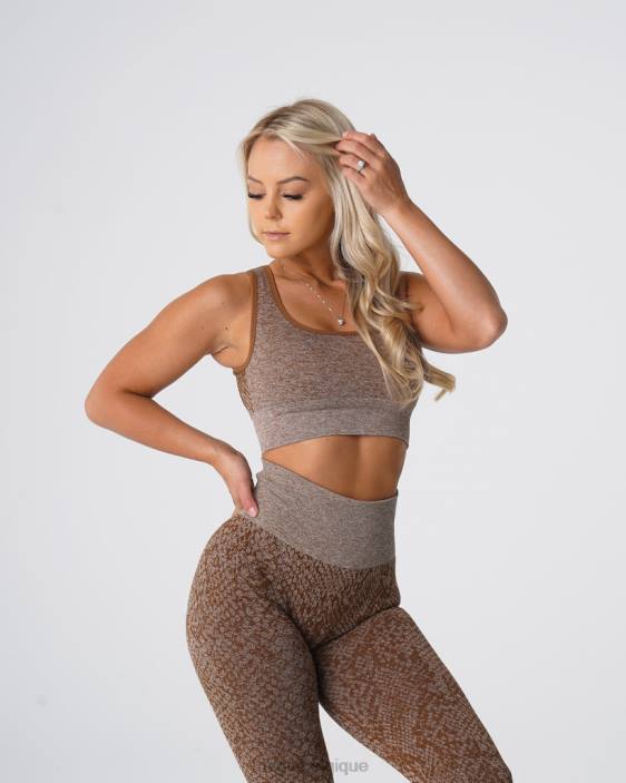 0LFV218 moka aptitude NVGTN femmes soutien-gorge sans coutures éclipse en peau de serpent