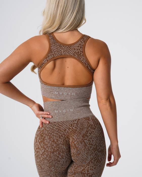 0LFV218 moka aptitude NVGTN femmes soutien-gorge sans coutures éclipse en peau de serpent