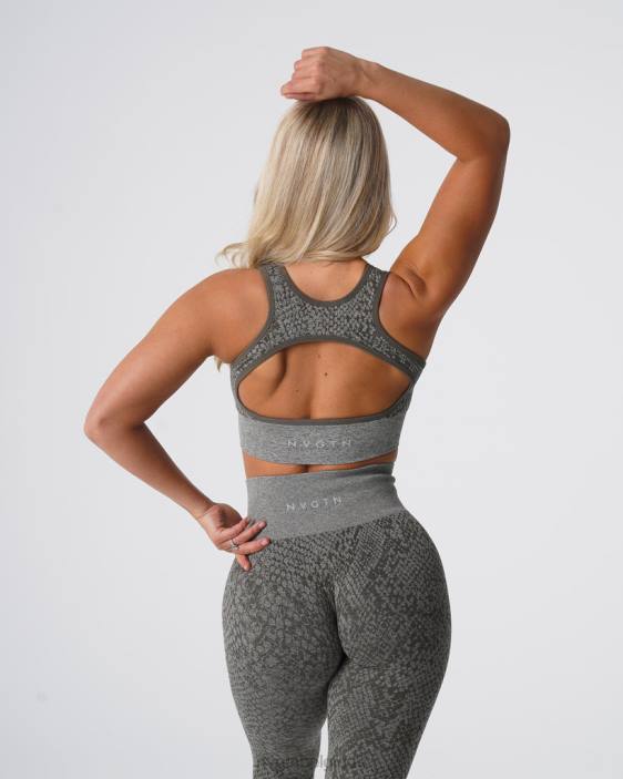 0LFV221 vert kaki aptitude NVGTN femmes soutien-gorge sans coutures éclipse en peau de serpent