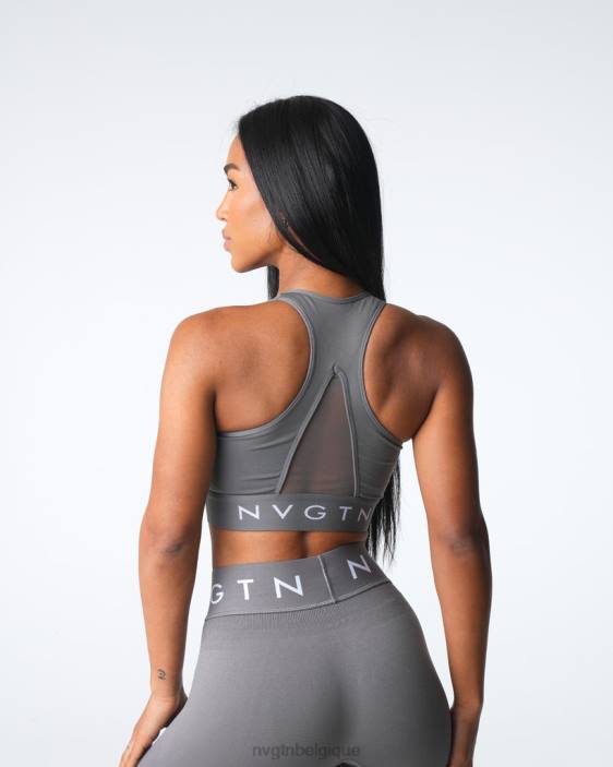 0LFV22 charbon aptitude NVGTN femmes soutien-gorge de sport sans couture Legacy