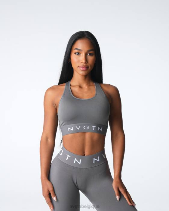 0LFV22 charbon aptitude NVGTN femmes soutien-gorge de sport sans couture Legacy