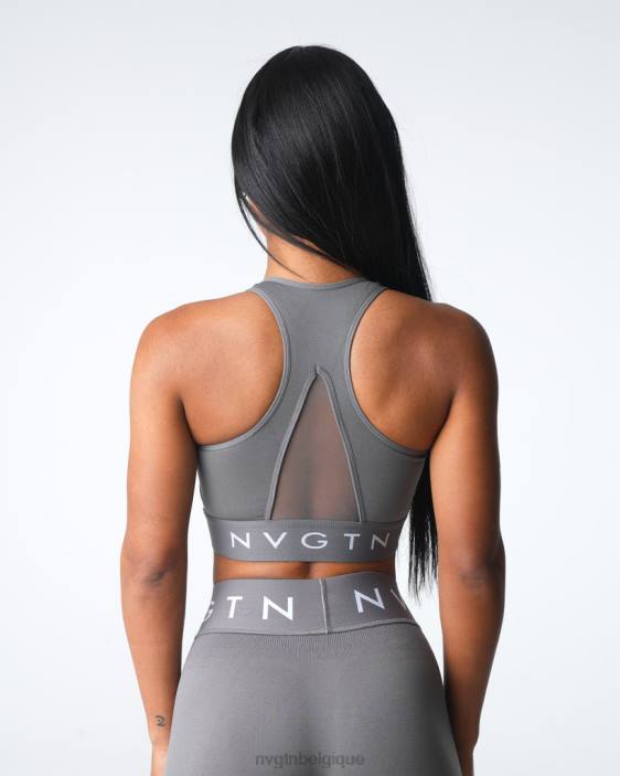 0LFV22 charbon aptitude NVGTN femmes soutien-gorge de sport sans couture Legacy