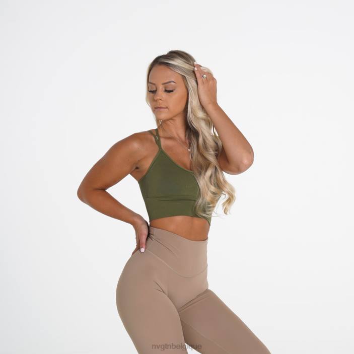 0LFV240 vert kaki aptitude NVGTN femmes soutien-gorge sans couture fleuri