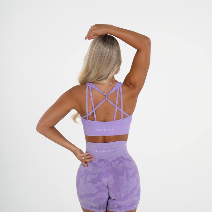 0LFV244 iris aptitude NVGTN femmes soutien-gorge côtelé sans couture galaxie