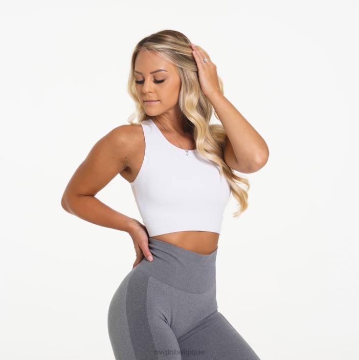 0LFV306 blanc aptitude NVGTN femmes soutien-gorge de sport en maille luxuriante