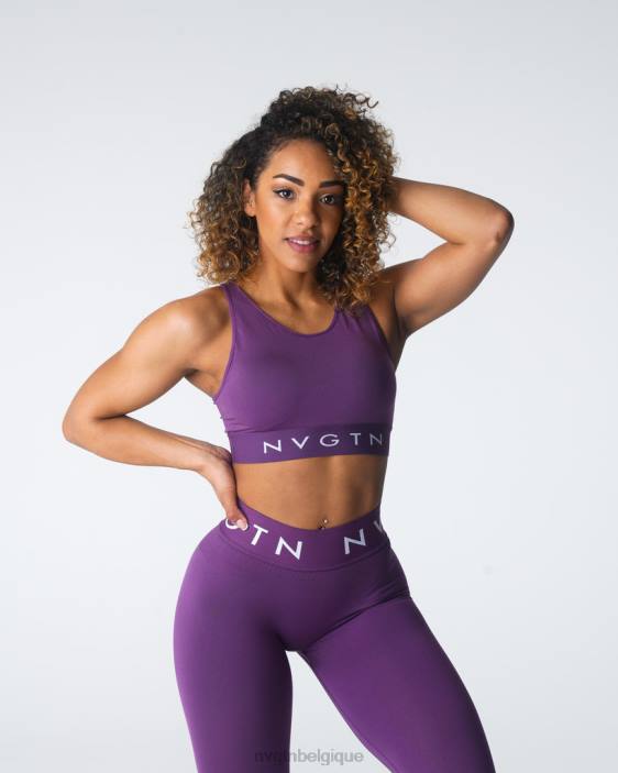 0LFV33 améthyste aptitude NVGTN femmes soutien-gorge de sport sans couture Trilogy