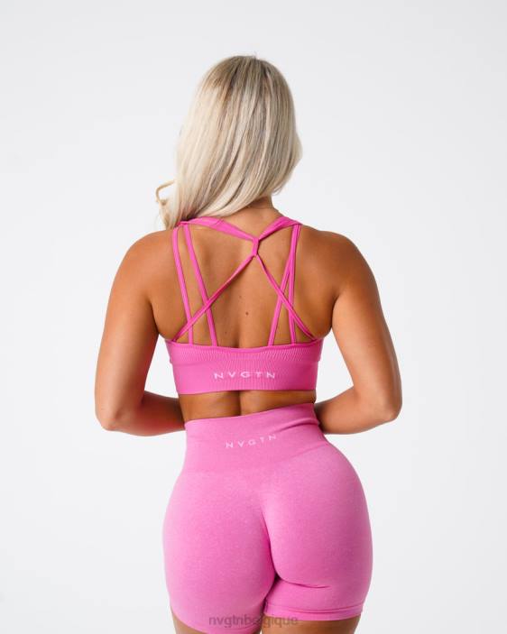0LFV62 bubble gum rose aptitude NVGTN femmes soutien-gorge côtelé sans couture galaxie