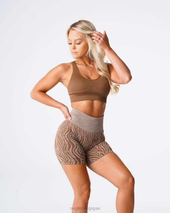 0LFV63 moka aptitude NVGTN femmes soutien-gorge côtelé sans couture galaxie