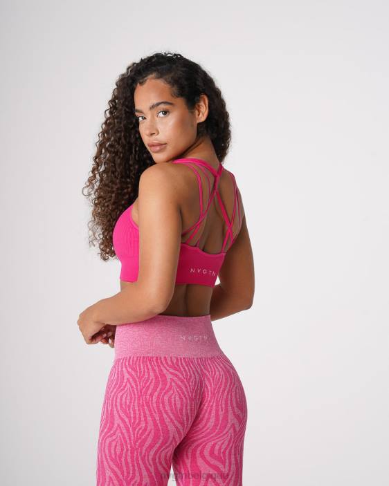 0LFV64 fuchsia aptitude NVGTN femmes soutien-gorge côtelé sans couture galaxie