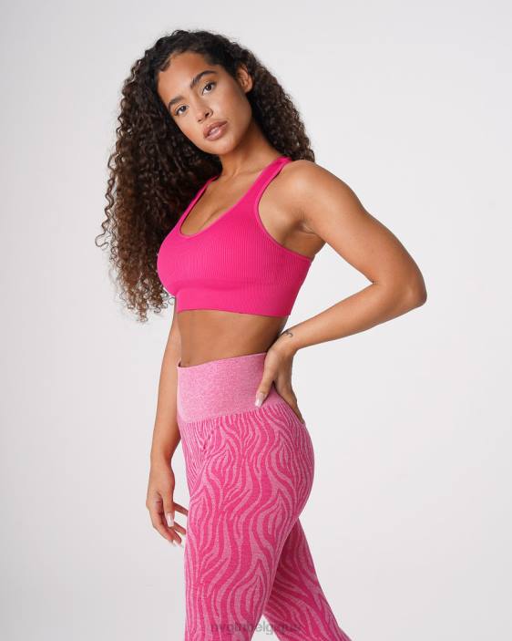 0LFV64 fuchsia aptitude NVGTN femmes soutien-gorge côtelé sans couture galaxie