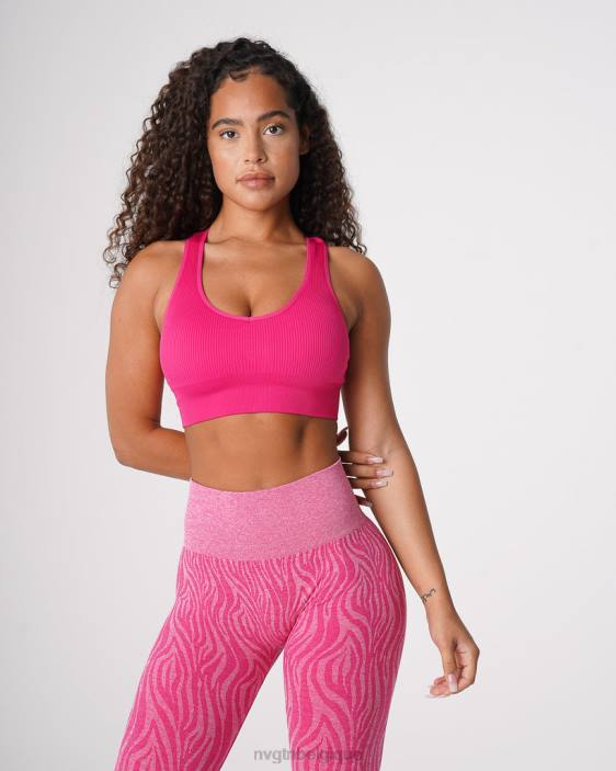 0LFV64 fuchsia aptitude NVGTN femmes soutien-gorge côtelé sans couture galaxie