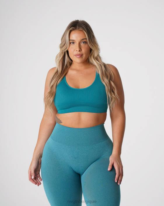0LFV65 sarcelle aptitude NVGTN femmes soutien-gorge côtelé sans couture galaxie