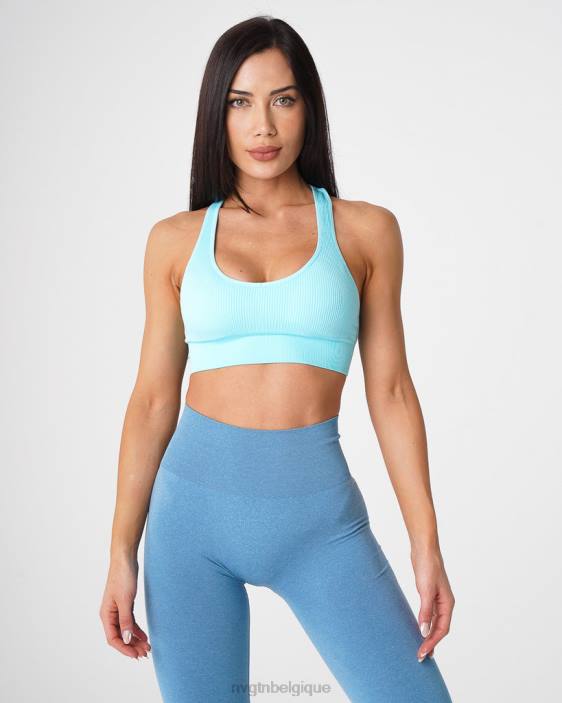 0LFV67 aqua aptitude NVGTN femmes soutien-gorge côtelé sans couture galaxie