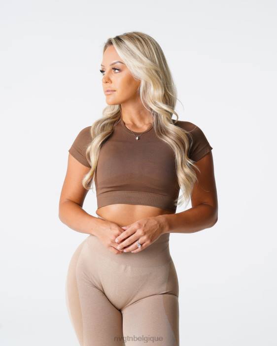 0LFV74 moka aptitude NVGTN femmes haut de soutien-gorge sans couture vortex