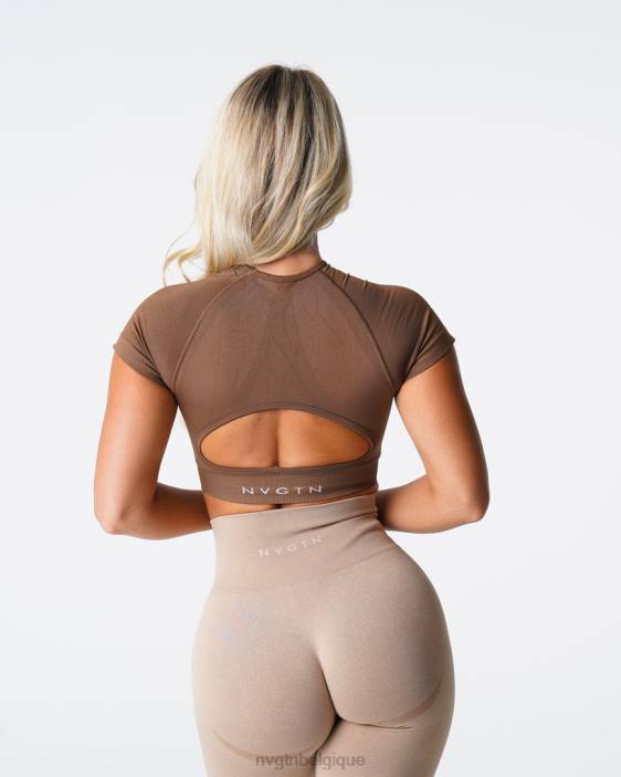 0LFV74 moka aptitude NVGTN femmes haut de soutien-gorge sans couture vortex