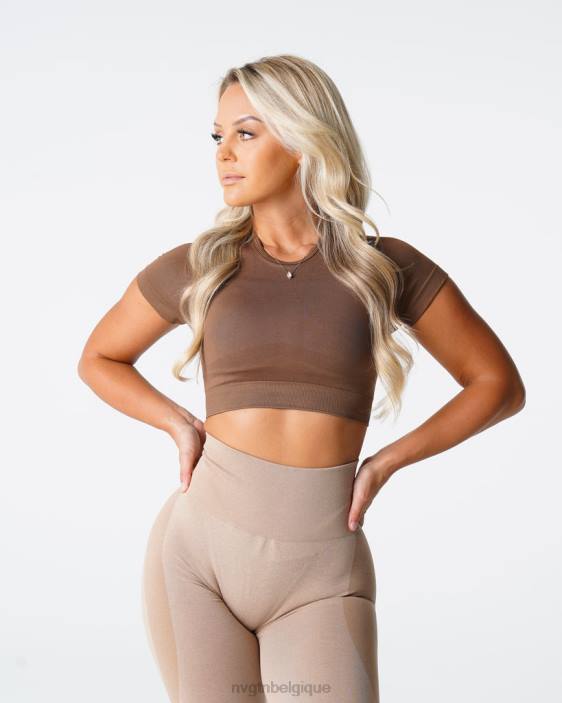 0LFV74 moka aptitude NVGTN femmes haut de soutien-gorge sans couture vortex