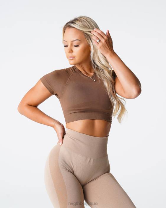 0LFV74 moka aptitude NVGTN femmes haut de soutien-gorge sans couture vortex