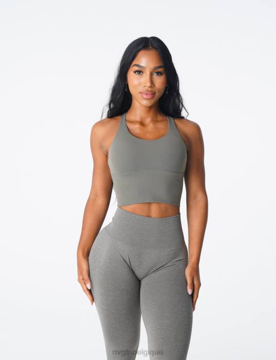 0LFV83 vert kaki aptitude NVGTN femmes haut de soutien-gorge Matrix