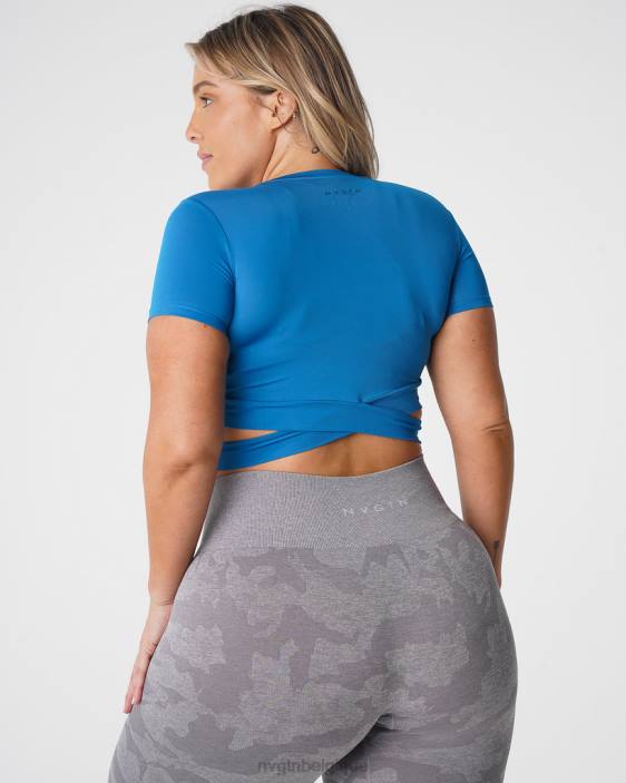 0LFV248 cobalt aptitude NVGTN femmes t-shirt à bandoulière