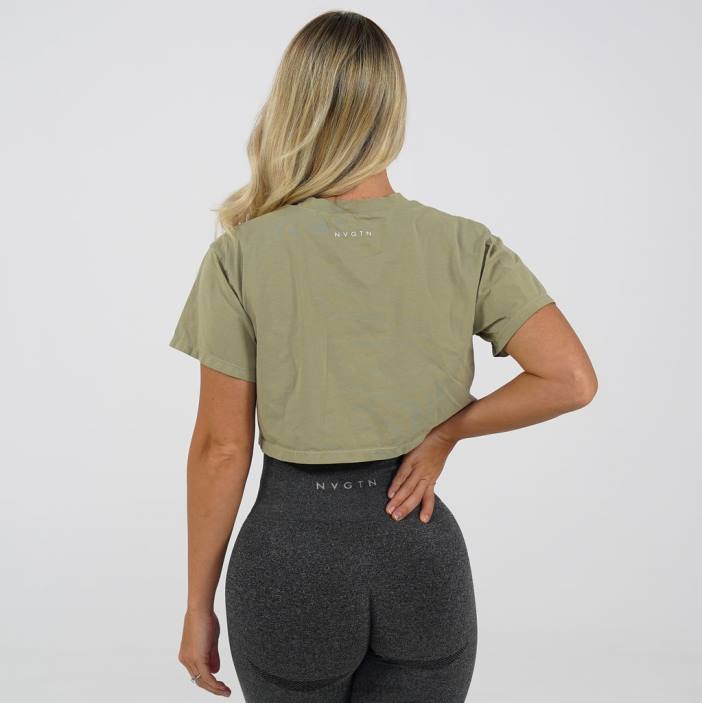 0LFV308 armée verte aptitude NVGTN femmes tee-shirt de tous les jours