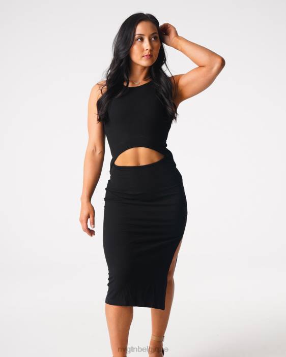 0LFV718 noir mode de vie NVGTN femmes robe longue perdue au paradis