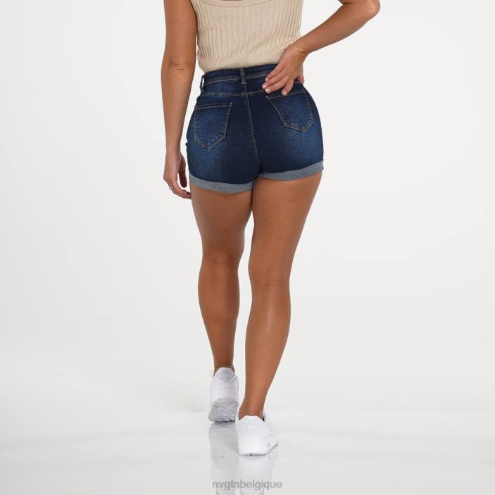 0LFV748 lavage foncé mode de vie NVGTN femmes short en jean navishape
