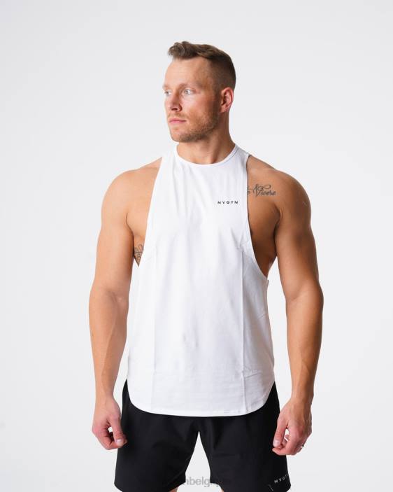 0LFV773 blanc hauts NVGTN Hommes réservoir de bord d'impulsion