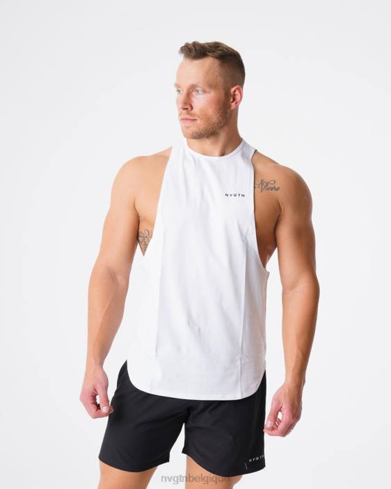 0LFV773 blanc hauts NVGTN Hommes réservoir de bord d'impulsion