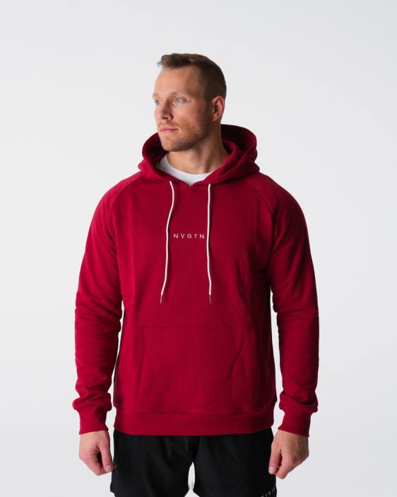 0LFV787 cramoisi hauts NVGTN Hommes sweat à capuche détente