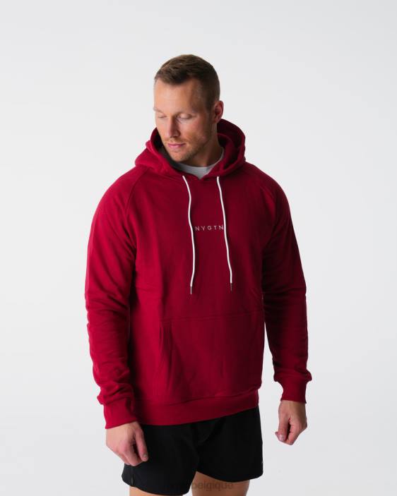 0LFV787 cramoisi hauts NVGTN Hommes sweat à capuche détente
