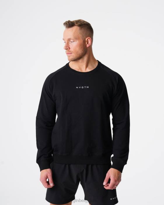 0LFV790 noir hauts NVGTN Hommes sweat-shirt à col rond