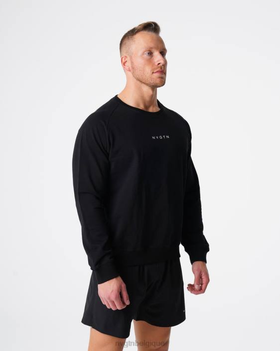 0LFV790 noir hauts NVGTN Hommes sweat-shirt à col rond