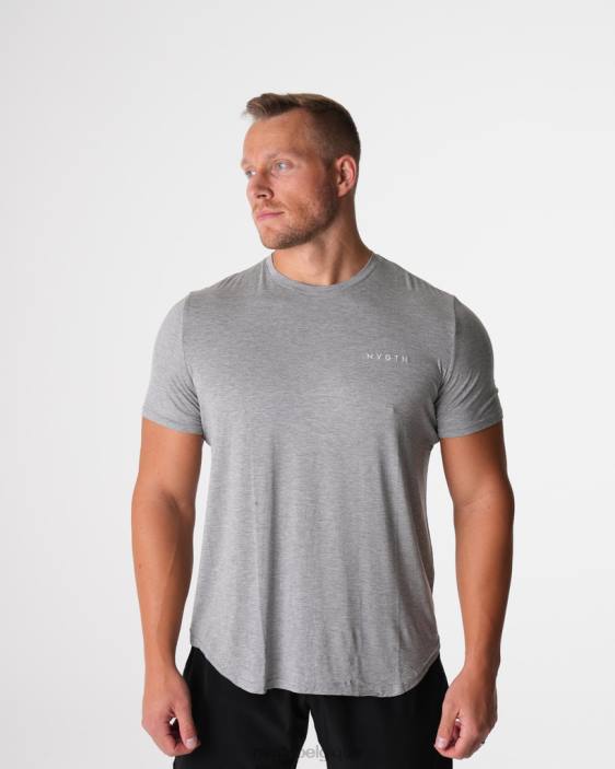 0LFV759 gris hauts NVGTN Hommes t-shirt ajusté technique