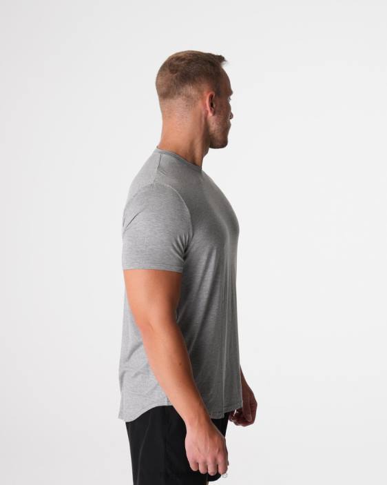 0LFV759 gris hauts NVGTN Hommes t-shirt ajusté technique