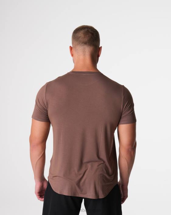 0LFV762 moka hauts NVGTN Hommes t-shirt ajusté technique