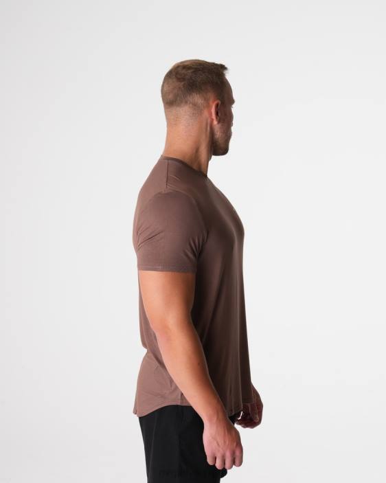 0LFV762 moka hauts NVGTN Hommes t-shirt ajusté technique
