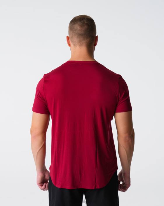 0LFV764 cramoisi hauts NVGTN Hommes t-shirt ajusté technique