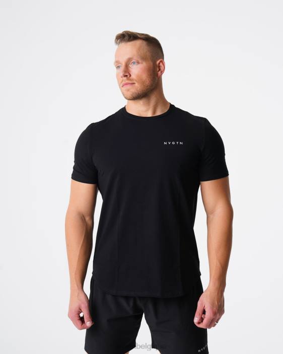 0LFV767 noir hauts NVGTN Hommes tee-shirt ajusté à impulsion