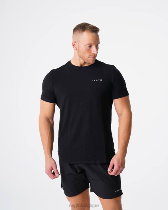 0LFV767 noir hauts NVGTN Hommes tee-shirt ajusté à impulsion