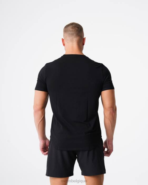 0LFV767 noir hauts NVGTN Hommes tee-shirt ajusté à impulsion
