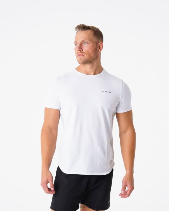0LFV768 blanc hauts NVGTN Hommes tee-shirt ajusté à impulsion