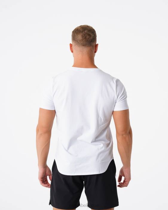 0LFV768 blanc hauts NVGTN Hommes tee-shirt ajusté à impulsion