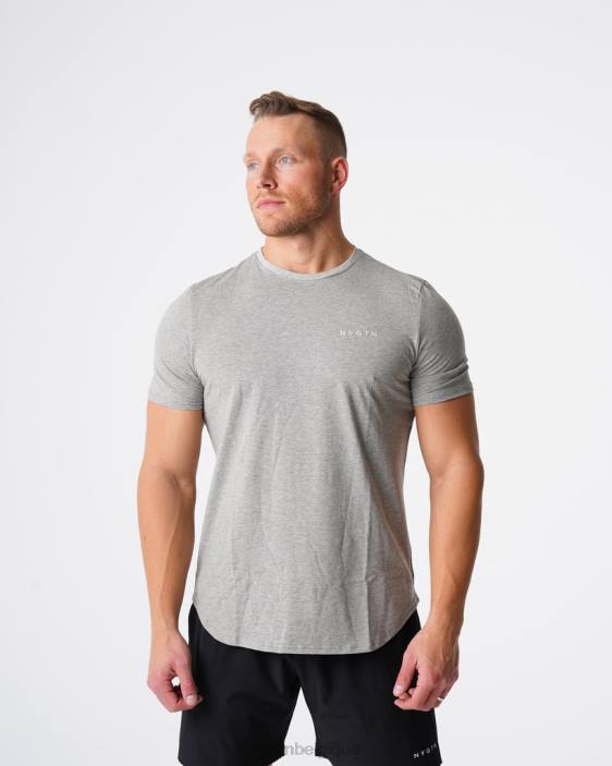 0LFV769 gris hauts NVGTN Hommes tee-shirt ajusté à impulsion